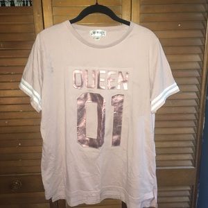 Oversized pink t shirt
